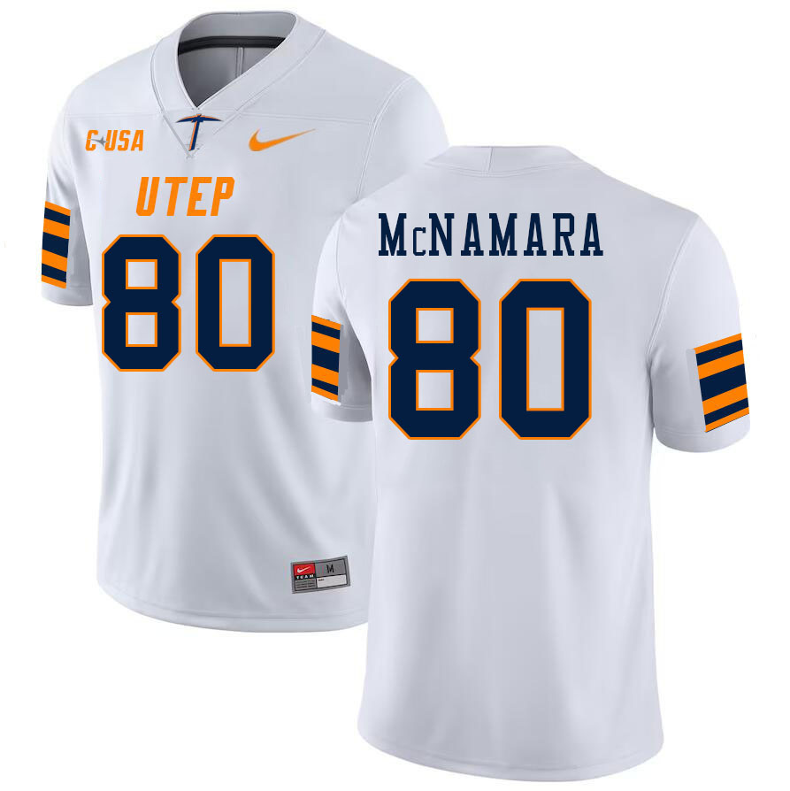 Men-Youth #80 Kyle McNamara UTEP Miners 2023 College Football Jerseys Stitched-White